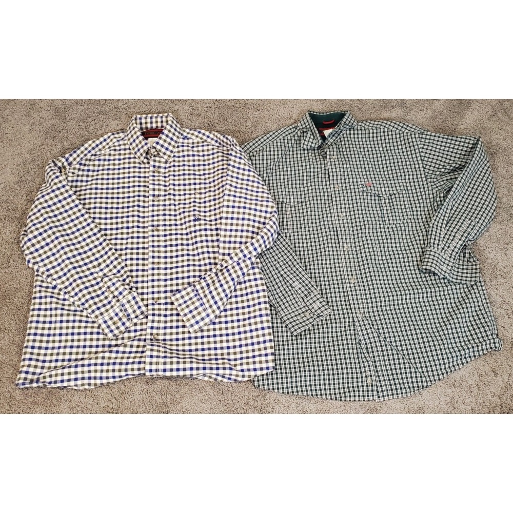 Lot Of Two Twenty X Button Down Men's XL Shirts 100% Cotton Long Sleeve